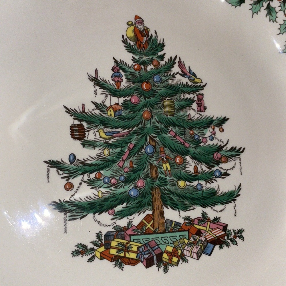 VINTAGE Spode 1980 Christmas Tree Bowl. 8.5” diameter - Picture 2 of 4